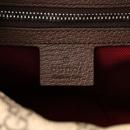 Gucci GG Supreme Monogram Textured Calfskin Square Messenger Bag Beige Ebony New Acero 6 of 11