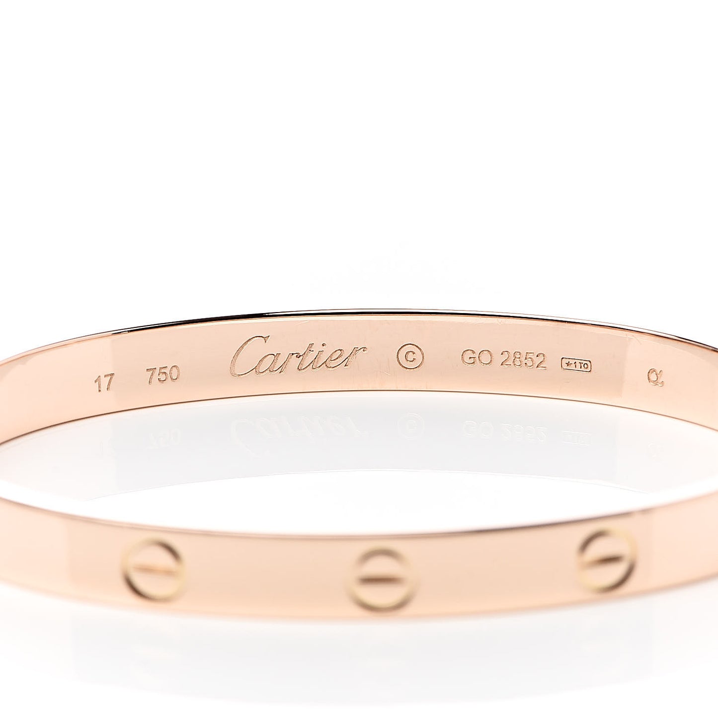 18K Pink Gold LOVE Bracelet 17