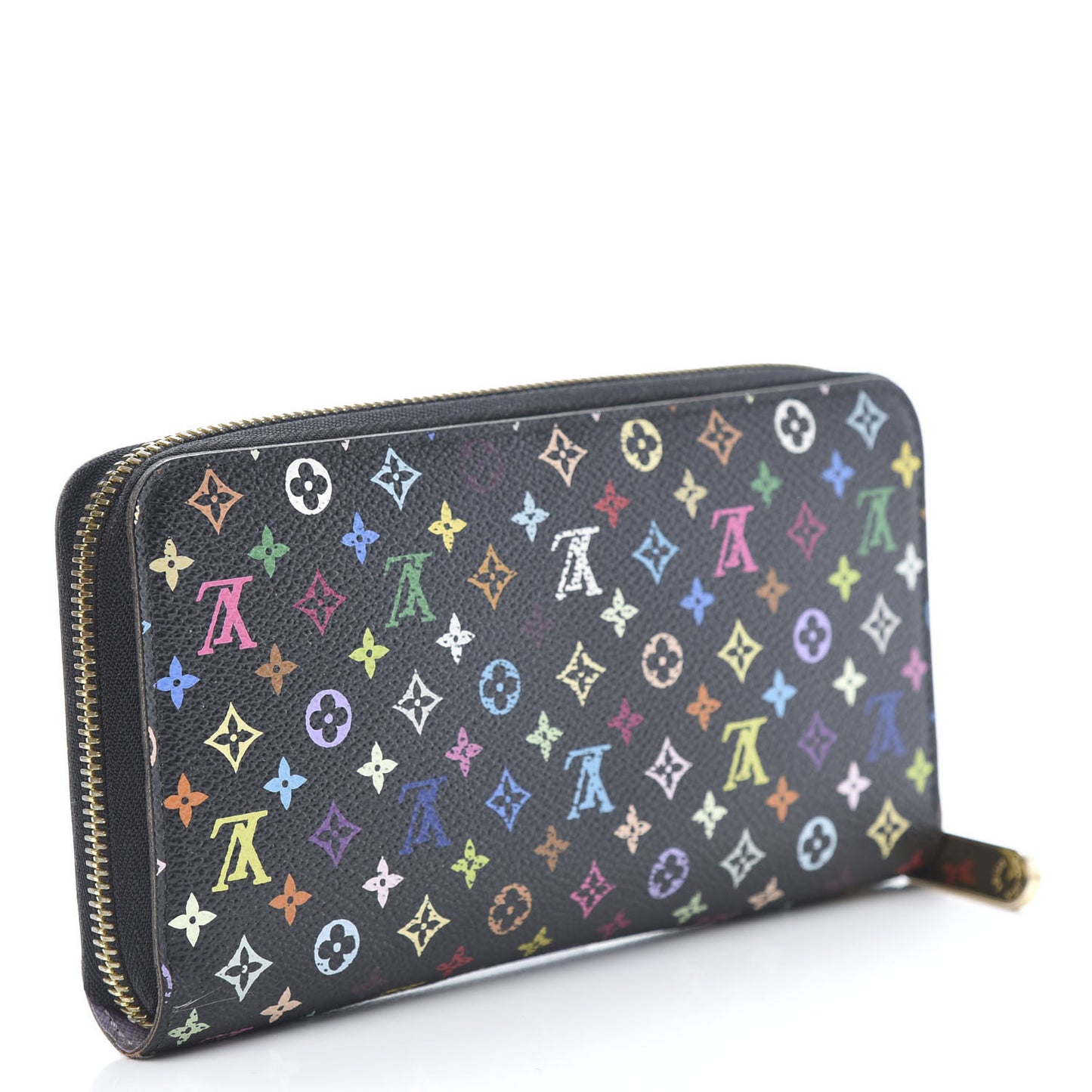 Monogram Multicolor Zippy Wallet Black Violet
