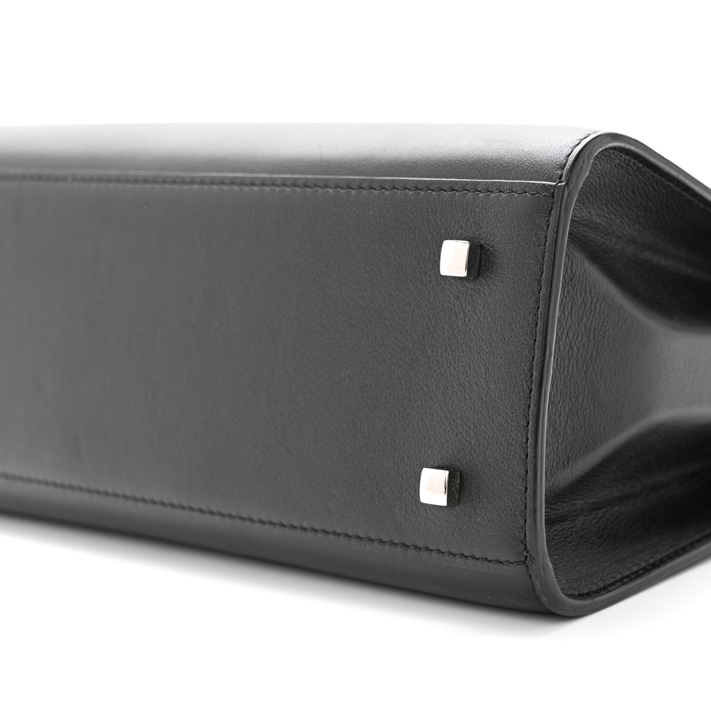 Calfskin MM Tempete Satchel Black