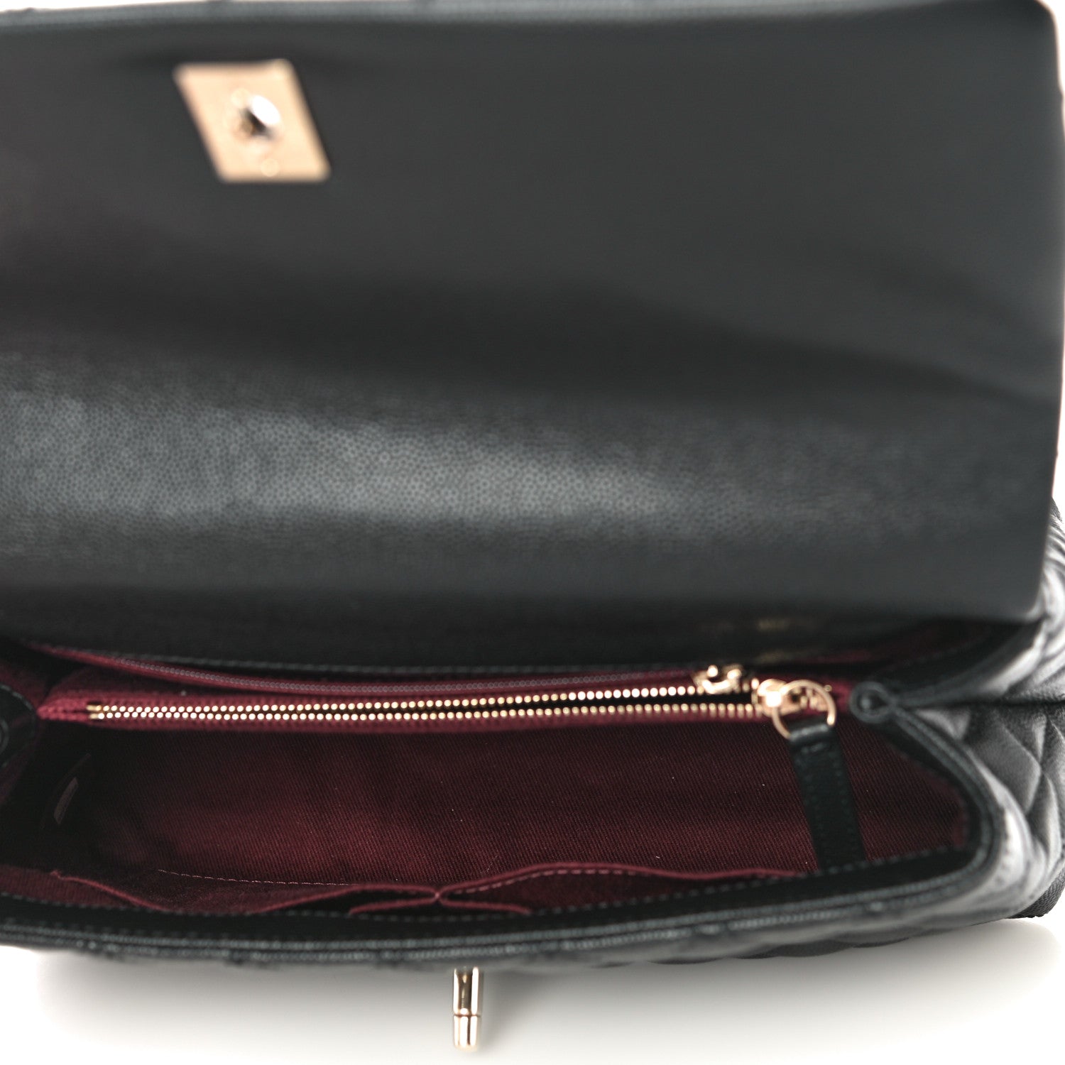 Chanel Caviar Quilted Small Coco Handle Flap Black 5 of 11