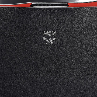 MCM Calfskin Shopper Tote Black 5 of 10