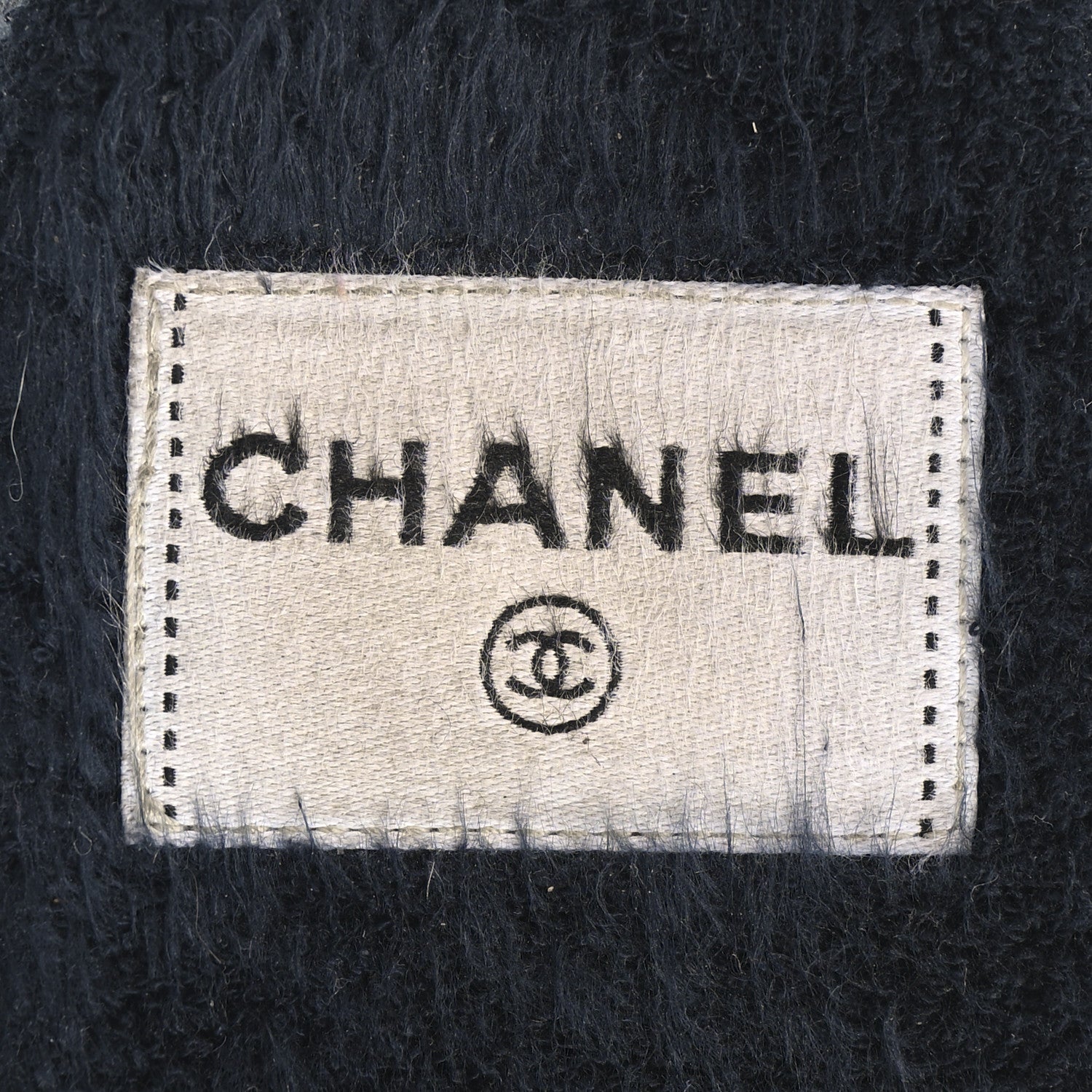 Chanel Terry CC Flat Mules Sandals 37 Navy 7 of 7