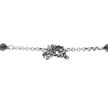 David Yurman Sterling Silver 18K Yellow Gold Labradorite Hematine Blue Topaz Elements Chain Necklace 4 of 4