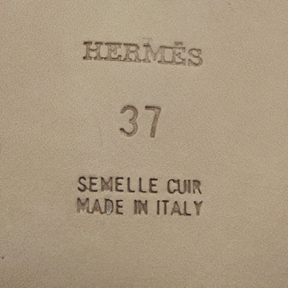 Hermes Leather Oran Sandals 37 Mykonos 7 of 7
