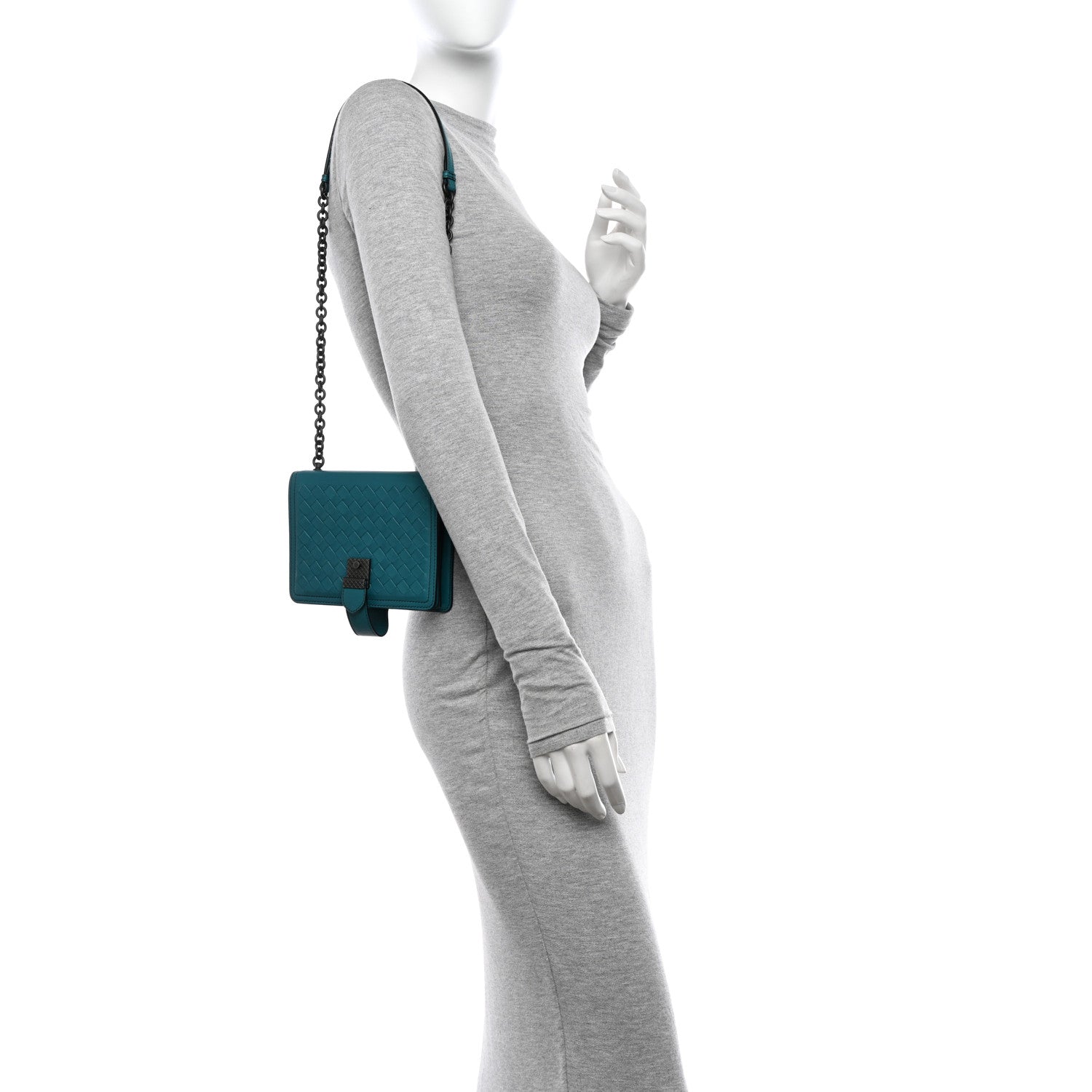 Bottega Veneta Nappa Intrecciato Small Runway Shoulder Bag Canard 2 of 10