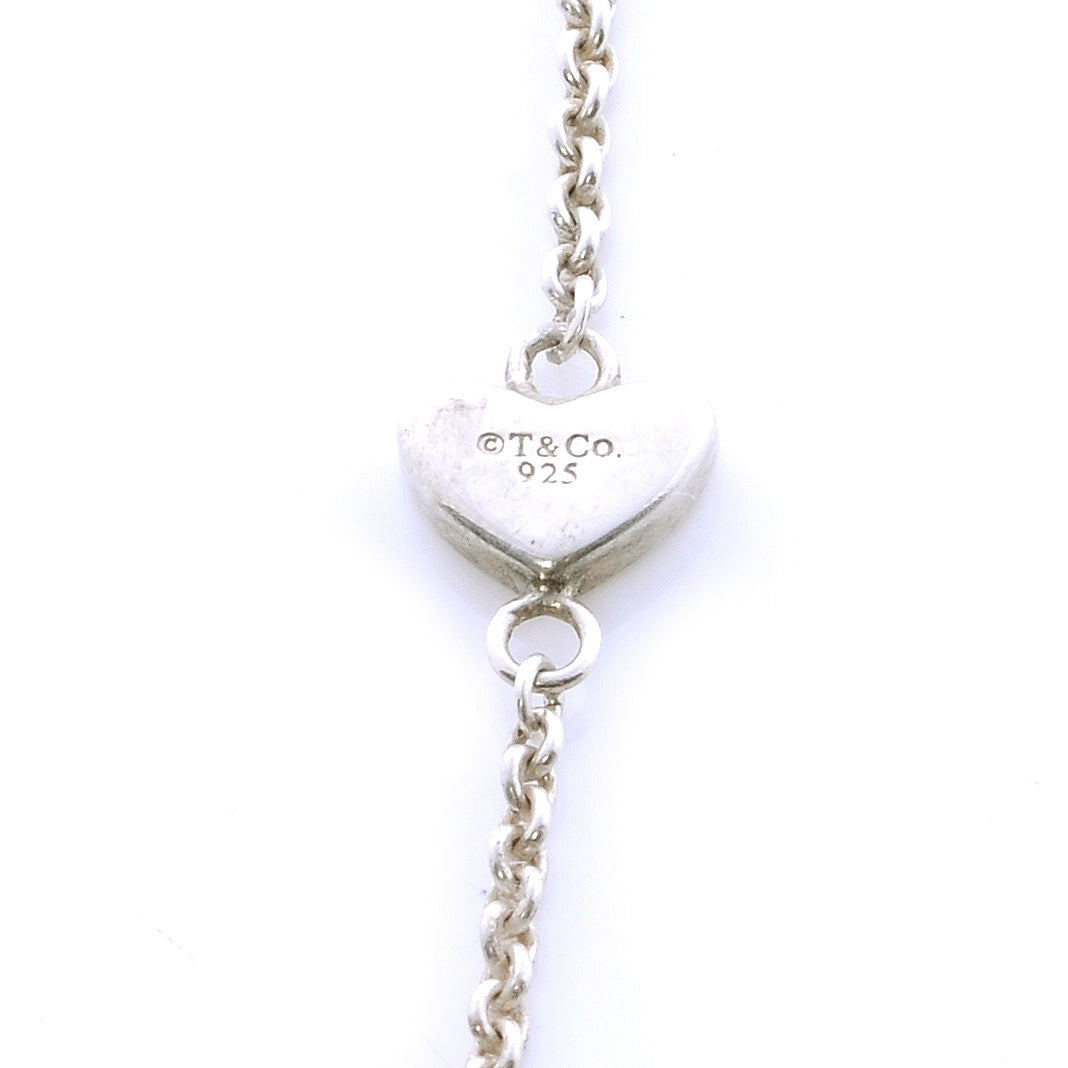 Tiffany Sterling Silver Elsa Peretti Open Heart Lariat Necklace 4 of 5