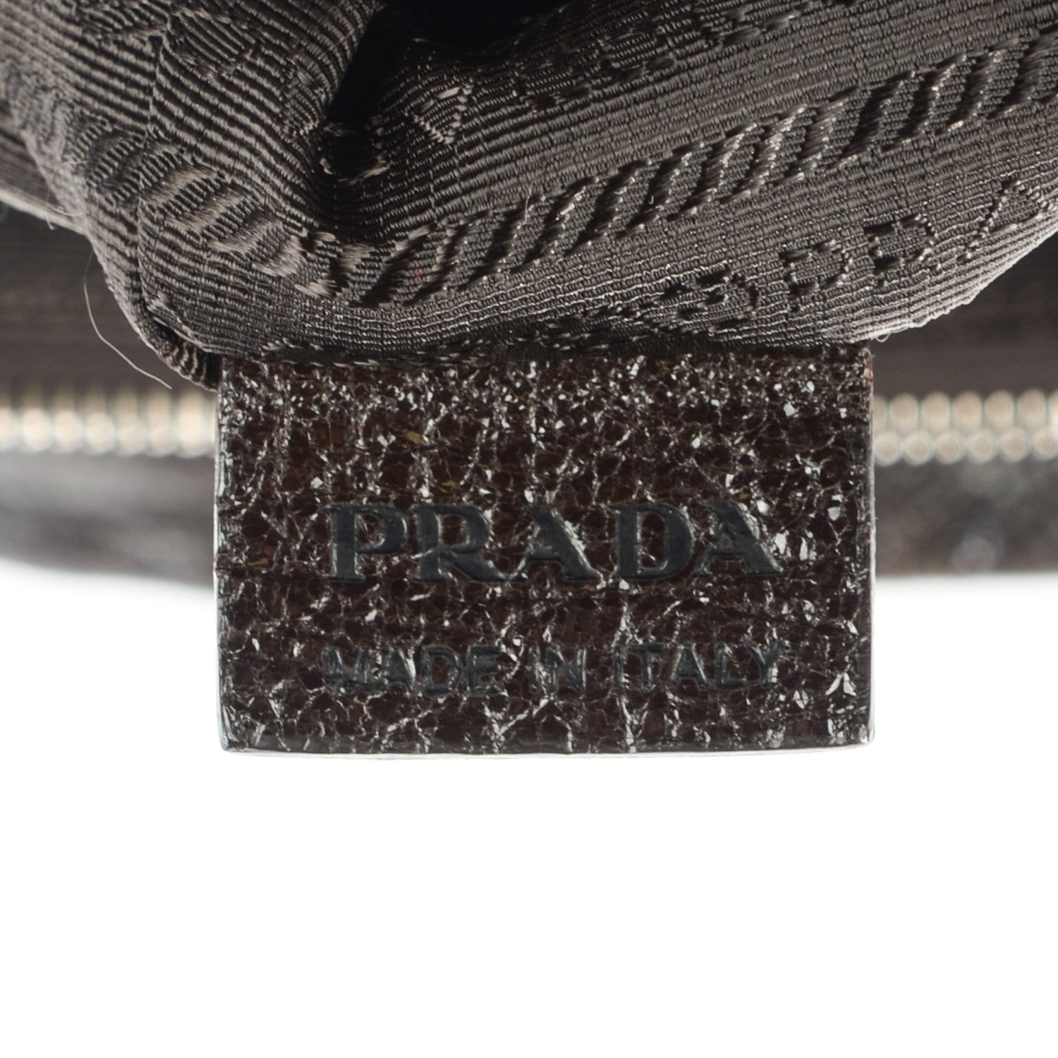 Prada Cervo Lux Chain Shoulder Bag Ebano 10 of 11