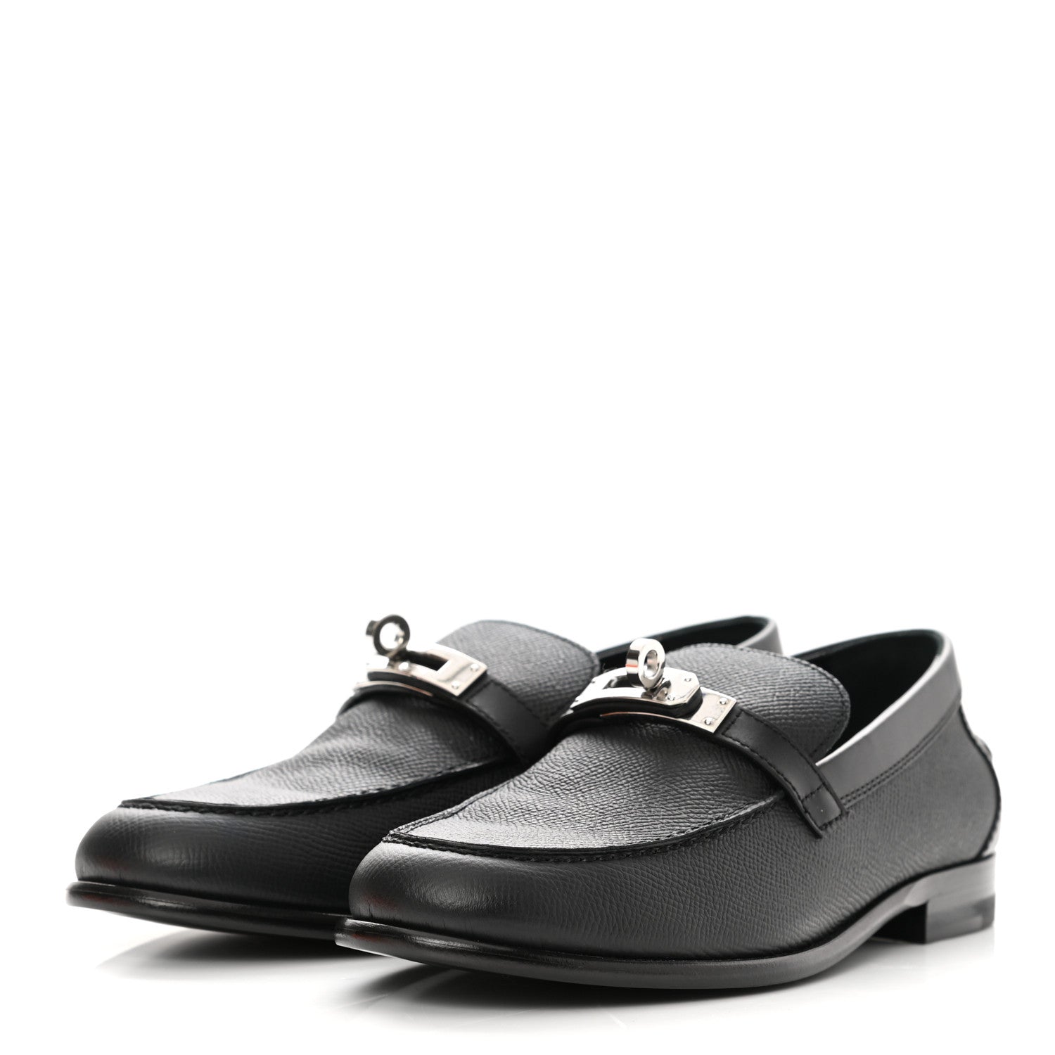 Hermes Epsom Womens Destin Loafer 35.5 Black 3 of 8