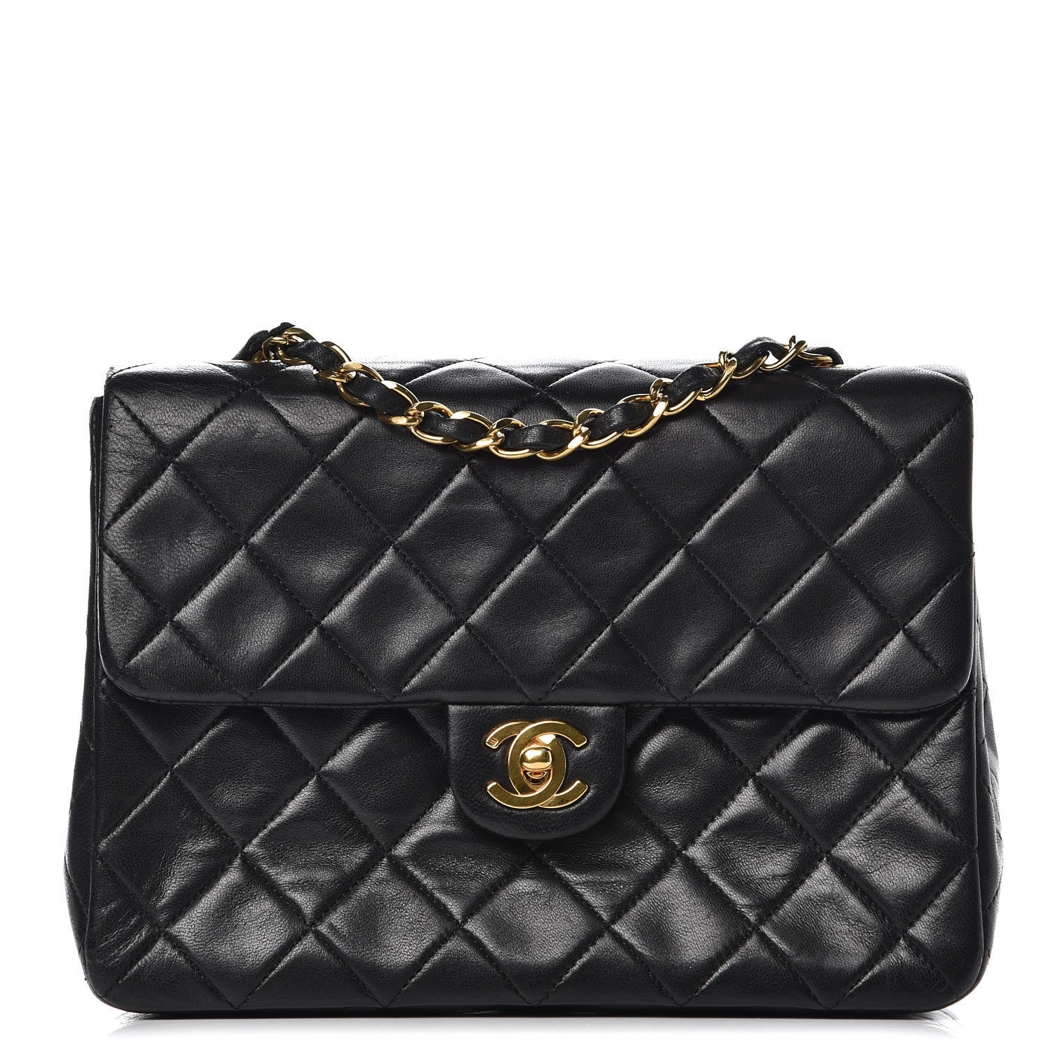Chanel Lambskin Quilted Mini Square Flap Black 1 of 9