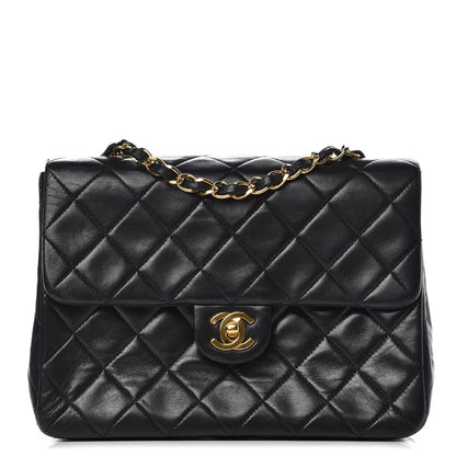 Chanel Lambskin Quilted Mini Square Flap Black 1 of 9