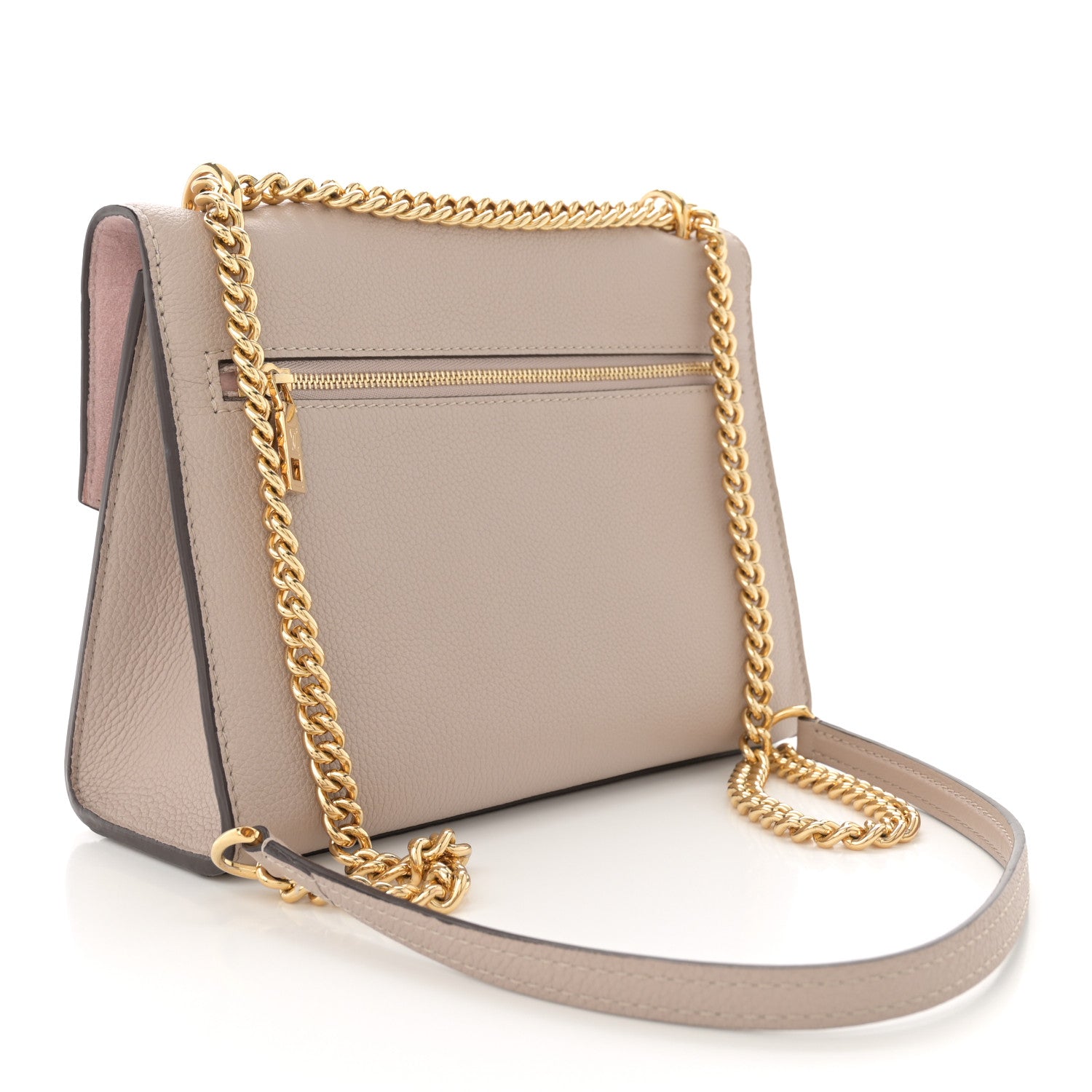 Louis Vuitton Soft Calfskin Mylockme Chain Bag BB Greige 3 of 14
