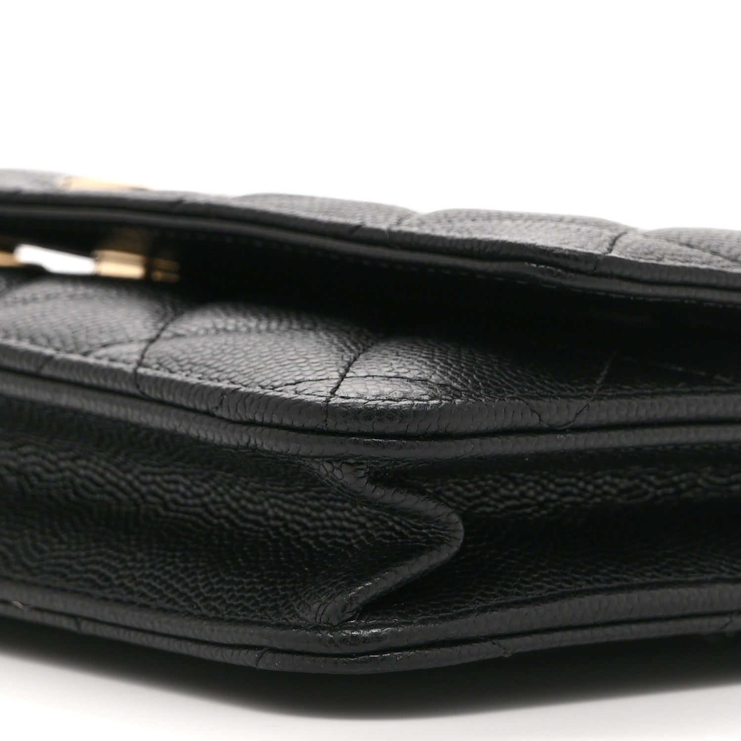 Chanel Caviar Quilted Crystal CC Wallet On Chain WOC Black 11 of 12