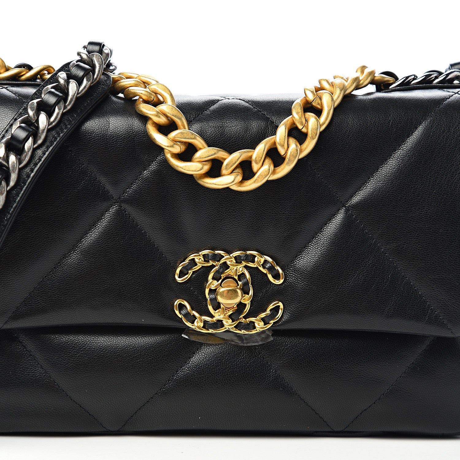 Chanel Lambskin Quilted Medium 19 Flap Black 9 of 10