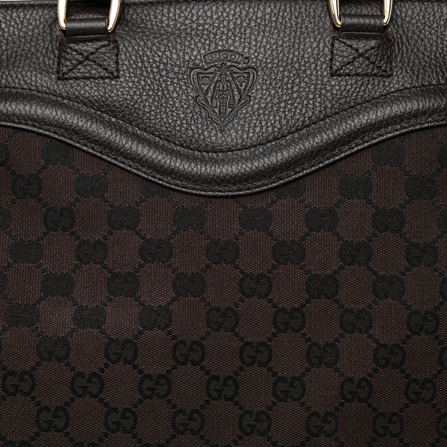 Monogram Crest Tote Brown