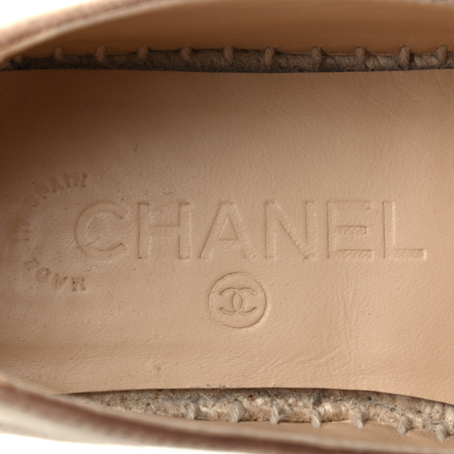 Velvet Logo Espadrilles 36 Beige Black