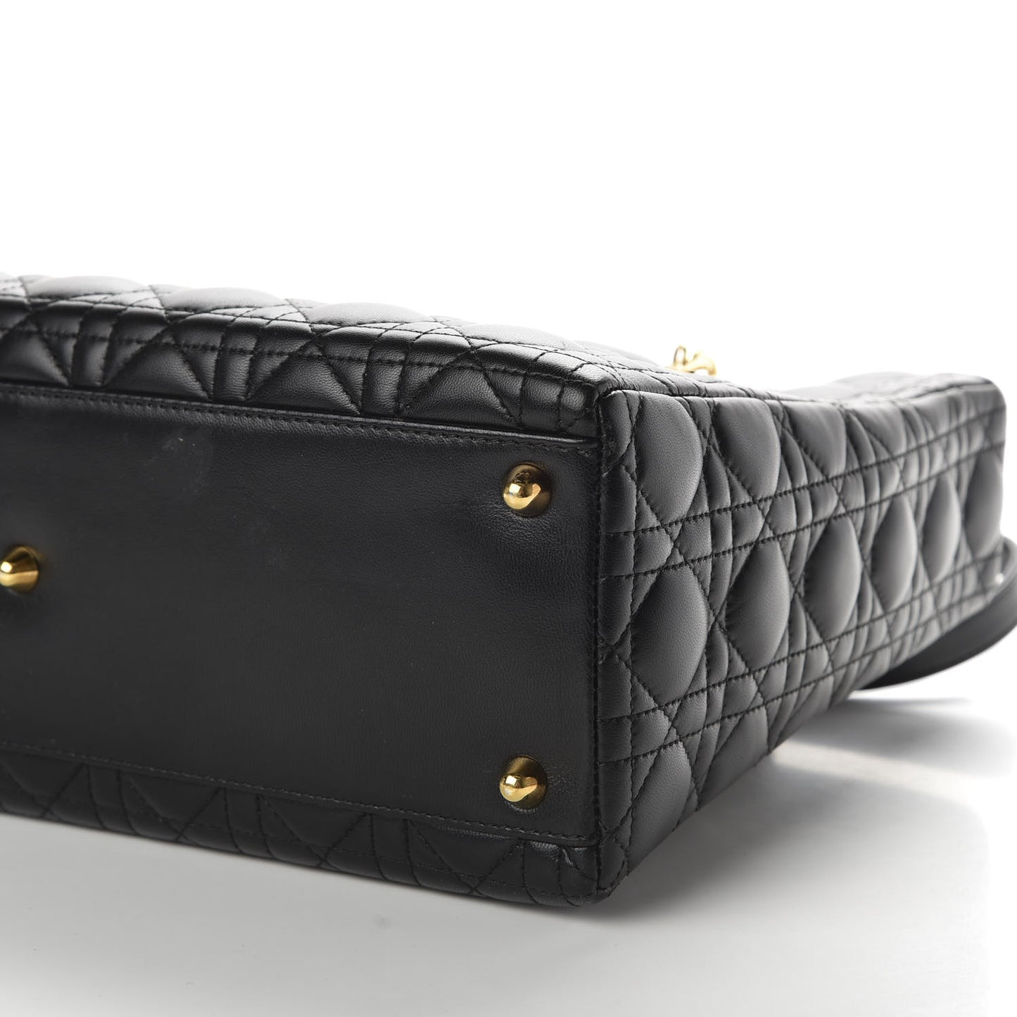 Lambskin Cannage Large Lady Dior Black