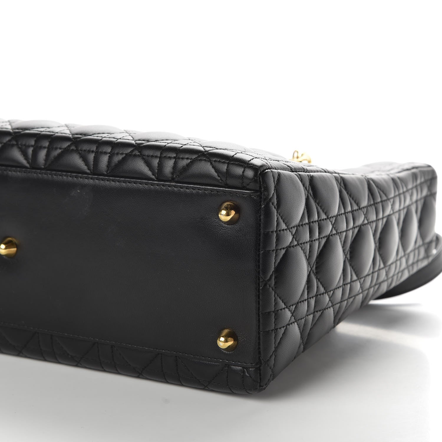 Christian Dior Lambskin Cannage Large Lady Dior Black 9 of 10