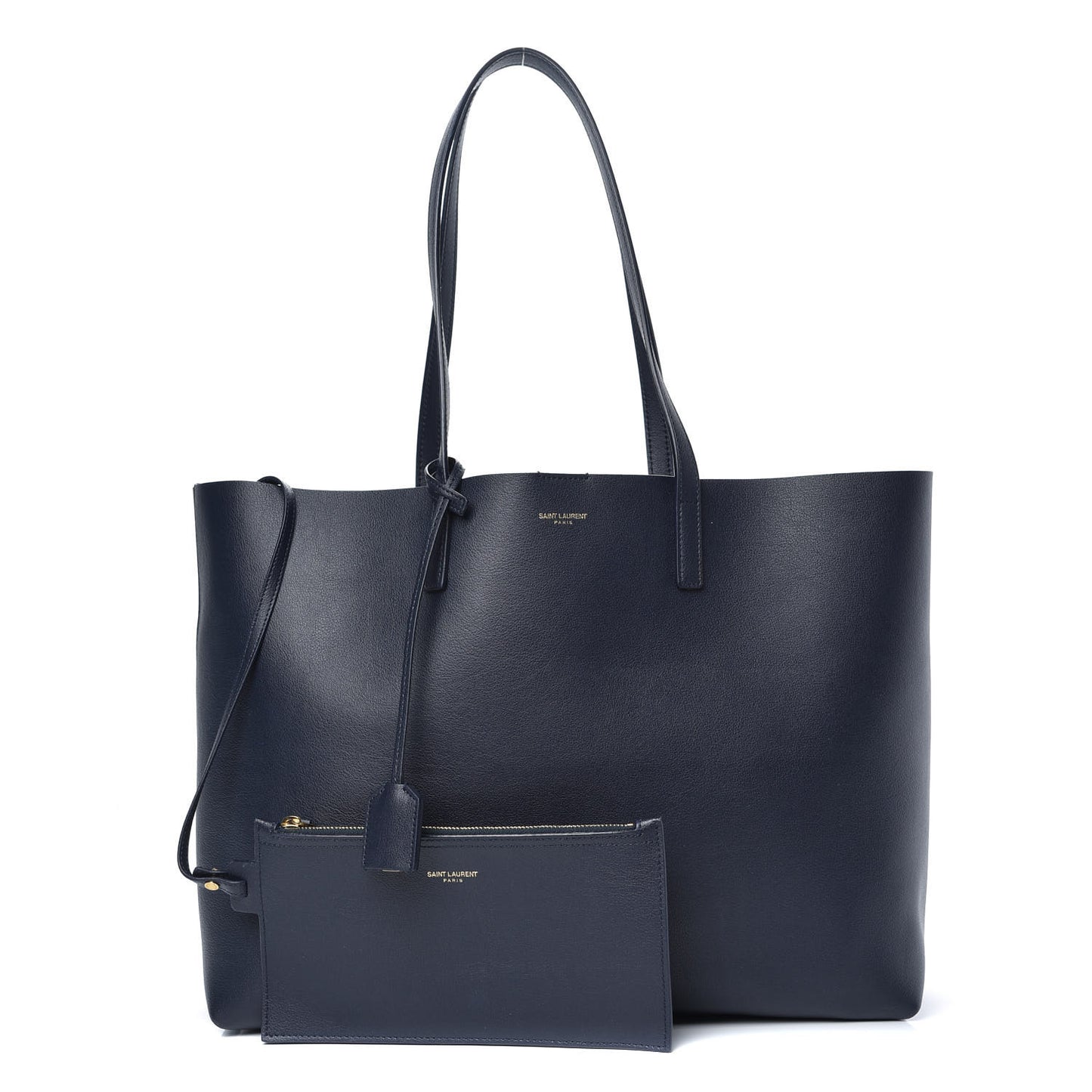 Calfskin Large Shopping Tote Navy