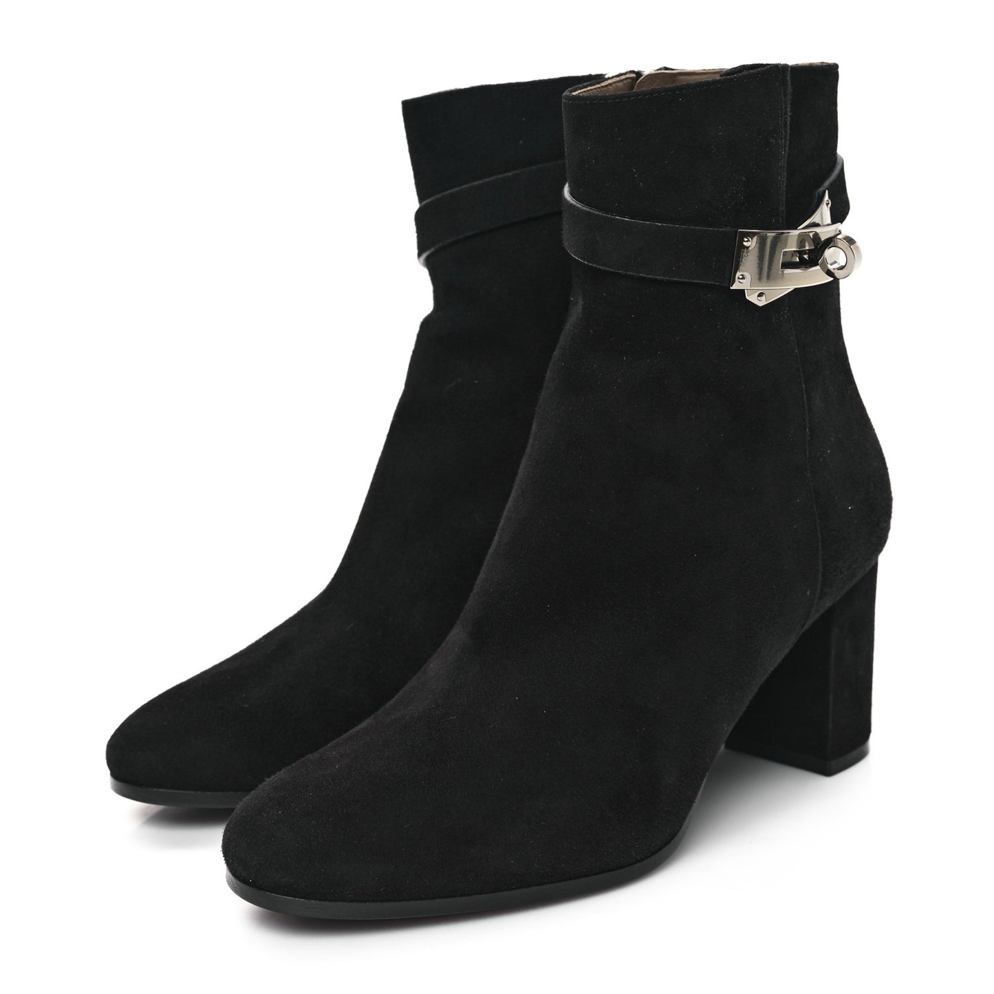 Suede Goatskin Saint Germain Ankle Boots 36 Black