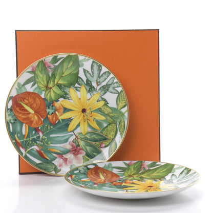Hermes Porcelain Passifolia Dessert Plate N°2 Set of 2 6 of 6