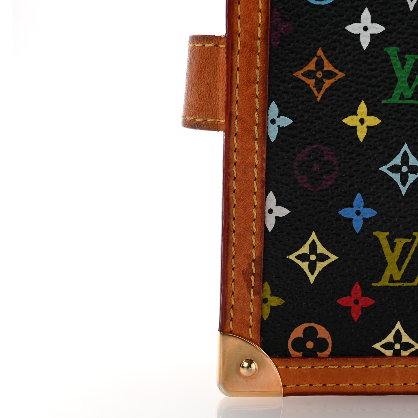 Monogram Multicolor Small Ring Agenda Cover Black