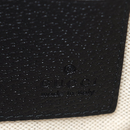 Gucci Dollar Calfskin Boar Effect Bee Star Zip Wristlet Pouch Black 6 of 8