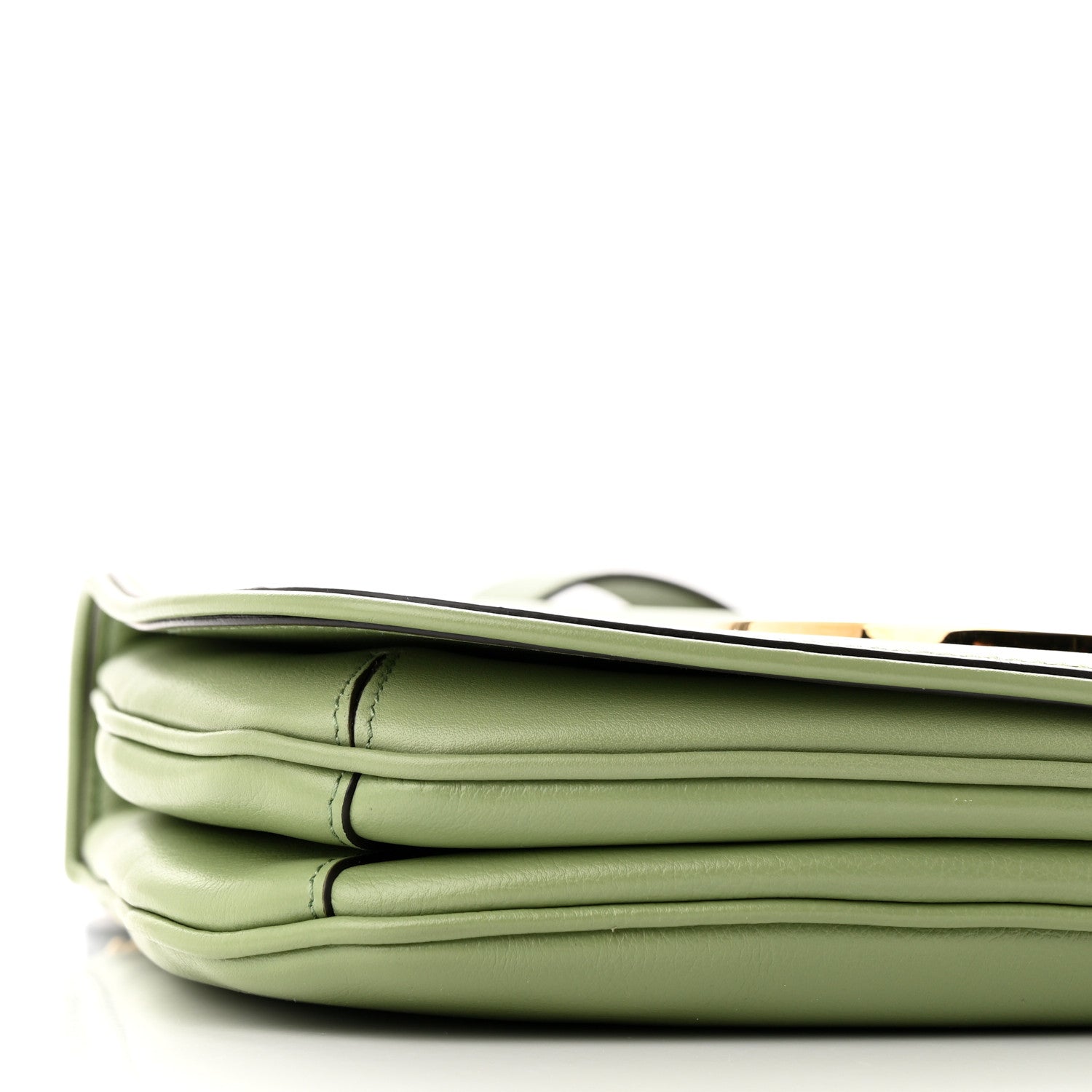Gucci Roxy Calfskin Web Medium Blondie Top Handle Shoulder Flap Bag Salamander Green 8 of 9
