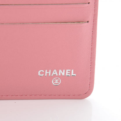 Chanel Lambskin Embossed Camellia Large Gusset Flap Wallet Pink 6 of 16
