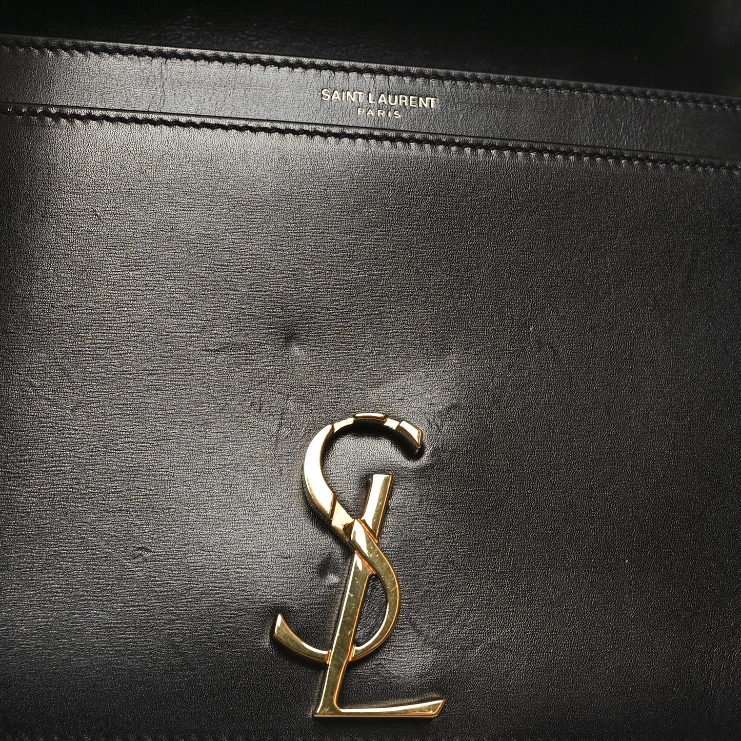 Smooth Calfskin Monogram Cassandra Clasp Bag Black