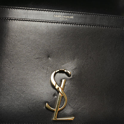 Saint Laurent Smooth Calfskin Monogram Cassandra Clasp Bag Black 13 of 13