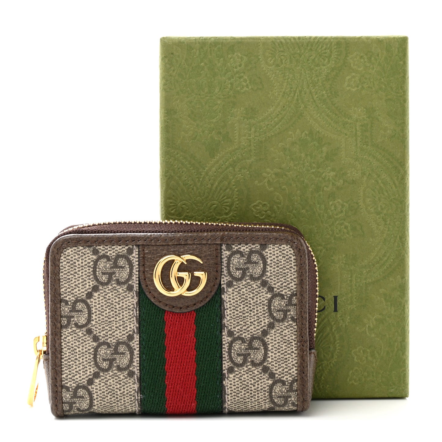 GG Supreme Monogram Web Ophidia Playing Card Case Beige New Acero