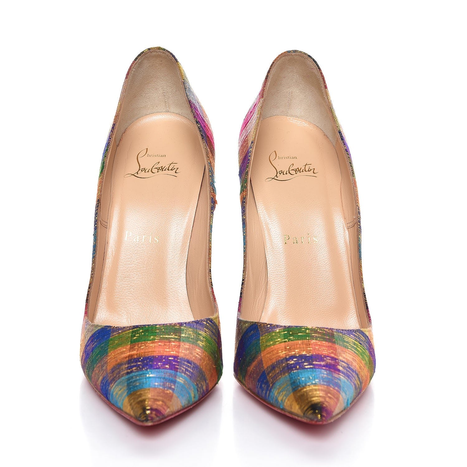 Christian Louboutin Canvas Disco Square So Kate 120 Pumps 38 Multicolor 2 of 12