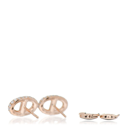 Hermes 18K Rose Gold Diamond New Farandole Earrings 3 of 4