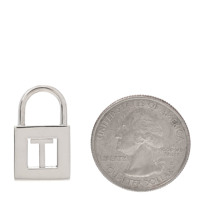 Tiffany Sterling Silver Letter T Lock Charm Pendant 2 of 6
