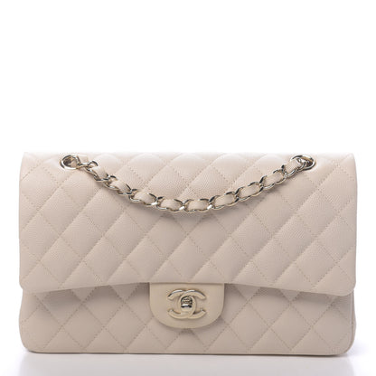 Chanel Caviar Quilted Medium Double Flap Light Beige 1 of 11