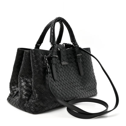 Bottega Veneta Small Intrecciato Small Roma Tote Black 2 of 9