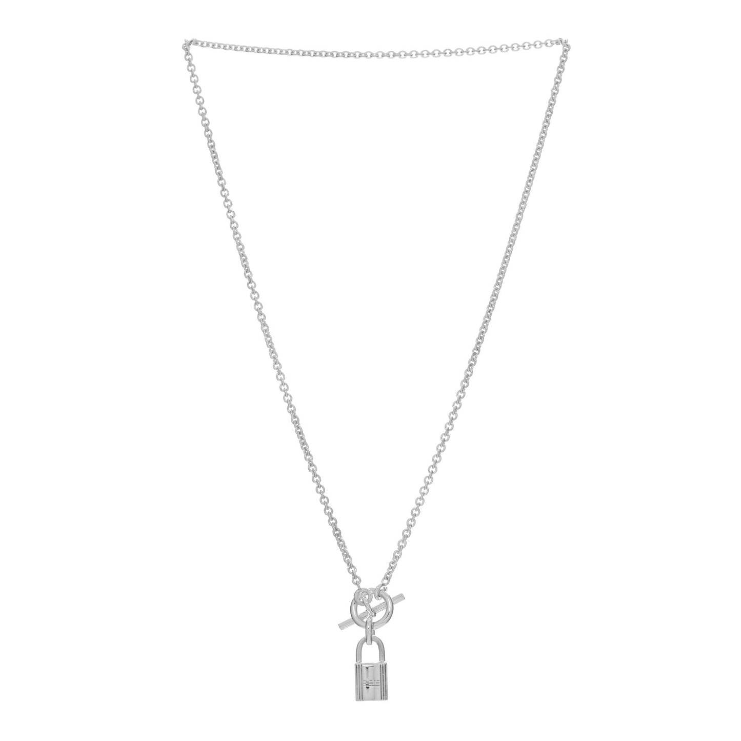 Sterling Silver Cadenas Kelly Lock Pendant Necklace