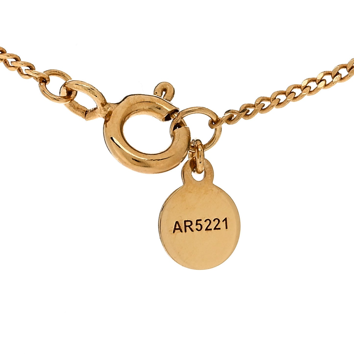 Metal Karligraphy Necklace Gold