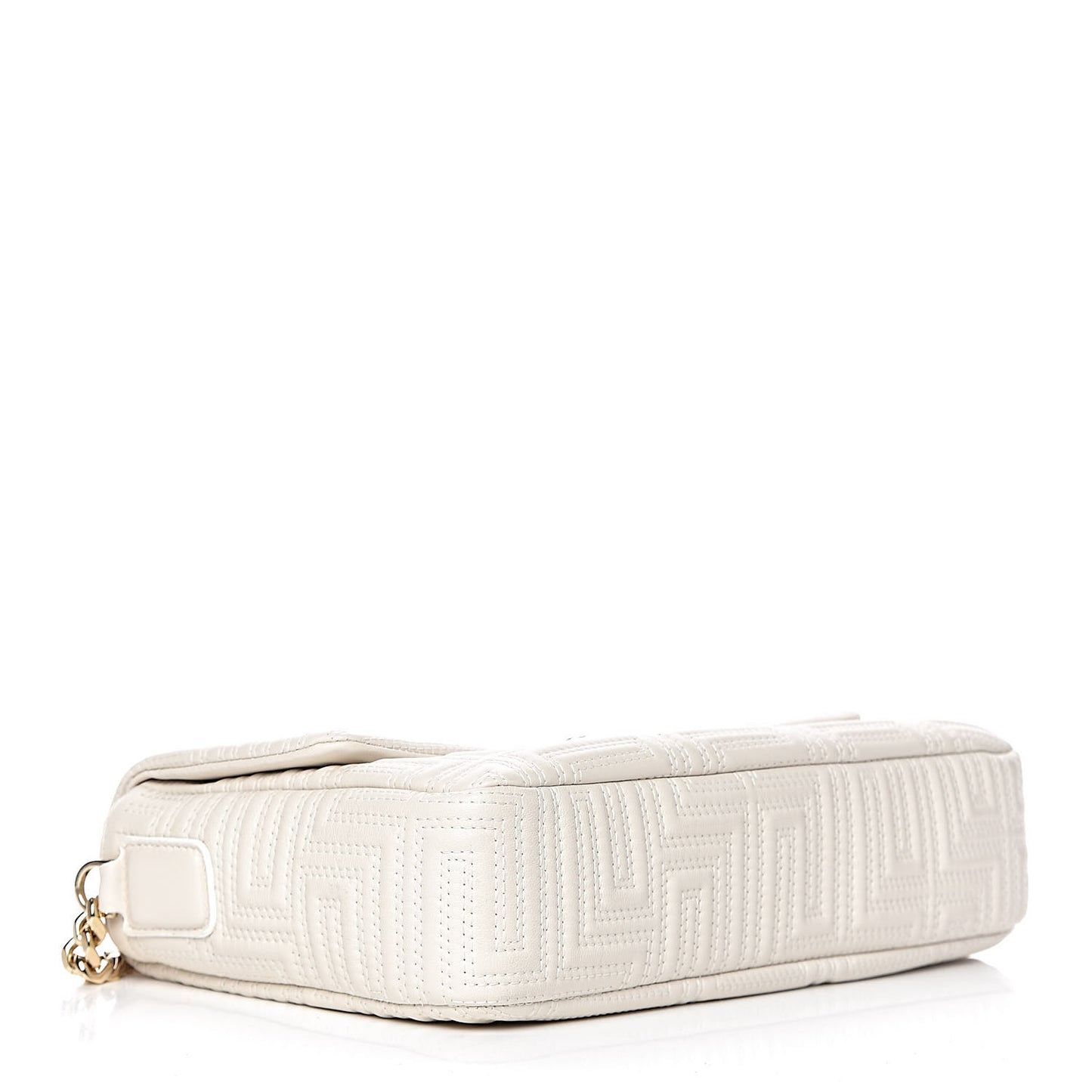 Calfskin Icon Quilted Flap White