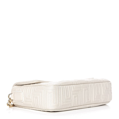 Versace Calfskin Icon Quilted Flap White 4 of 9