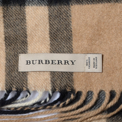 Burberry Cashmere Giant Check Skinny Scarf Camel 3 of 3