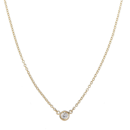 Tiffany 18K Yellow Gold Diamond .07ct Elsa Peretti Diamonds by the Yard Pendant Necklace 4 of 6