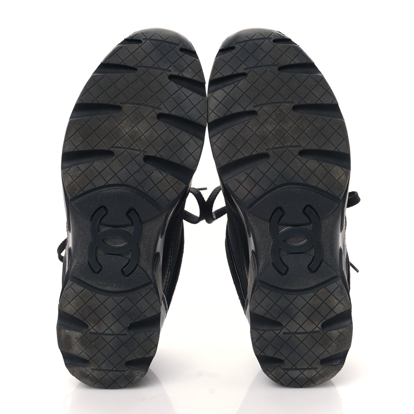 Toile Suede Calfskin CC Sneakers 37 Black