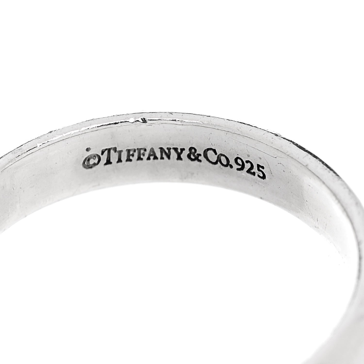 Tiffany Sterling Silver 1837 Lock Charm Ring 52 6 4 of 4