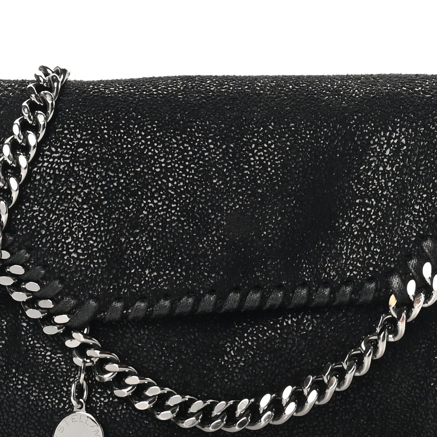 Shaggy Deer Tiny Fold Over Falabella Tote Black