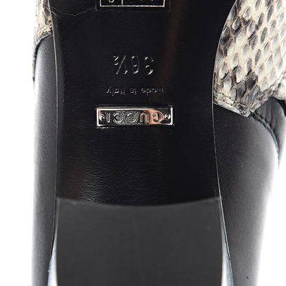 Gucci Elaphe Snakeskin Elizabeth Boots 36.5 Roccia Black 6 of 9