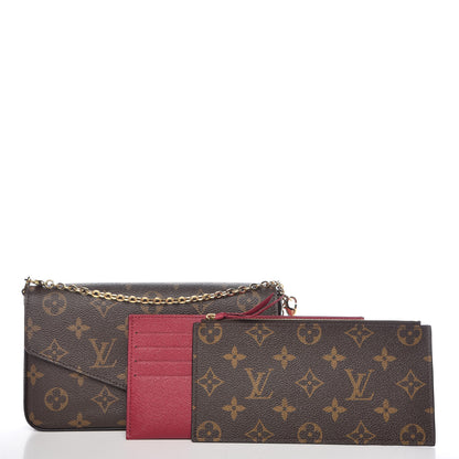 Louis Vuitton Monogram Pochette Felicie Chain Wallet Fuchsia 13 of 14