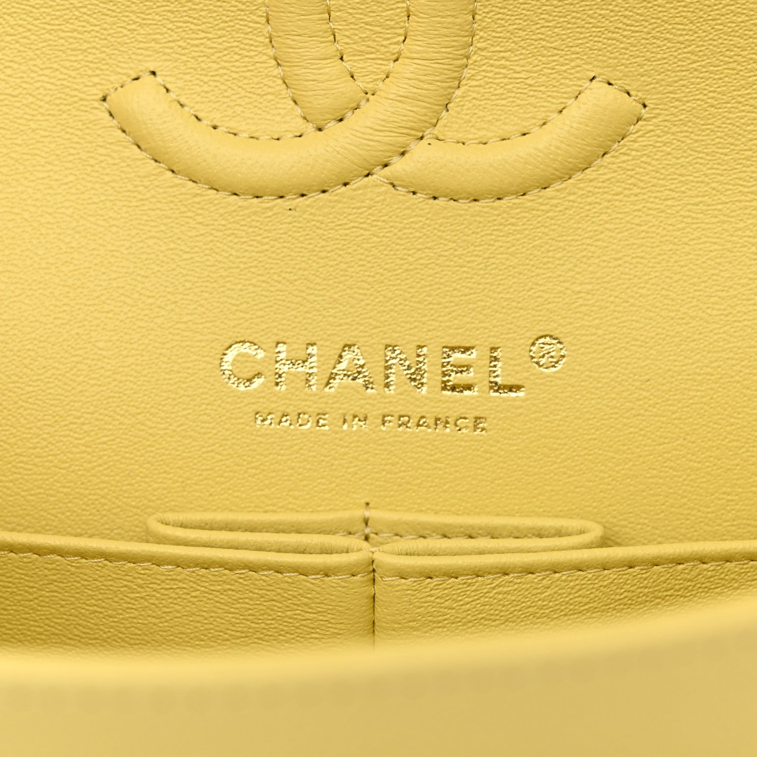 Chanel Caviar Quilted Small Double Flap Light Yellow 7 of 11