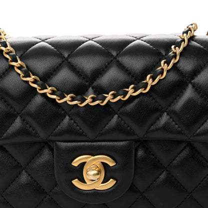Chanel Lambskin Quilted Mini Rectangular Pearl Crush Flap Black 8 of 11